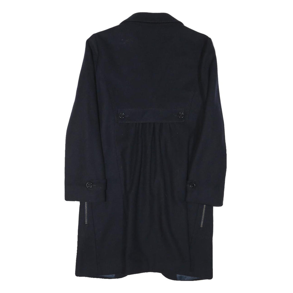 MAX&CO Womens Black Wool Tailored Coat XS Button Closure Classic Outerwear