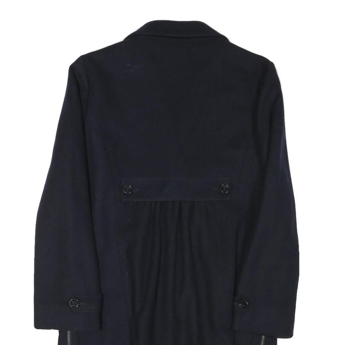 MAX&CO Womens Black Wool Tailored Coat XS Button Closure Classic Outerwear