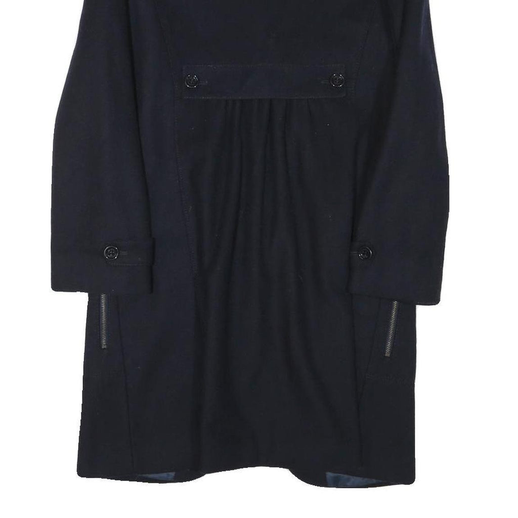 MAX&CO Womens Black Wool Tailored Coat XS Button Closure Classic Outerwear