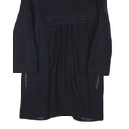 MAX&CO Womens Black Wool Tailored Coat XS Button Closure Classic Outerwear