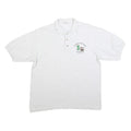 COTTON DELUXE Mens White Master Composter Volunteer Printed Short Sleeve L Polo