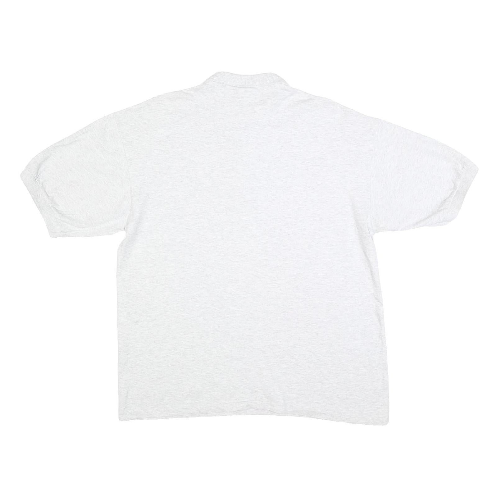 COTTON DELUXE Mens White Master Composter Volunteer Printed Short Sleeve L Polo