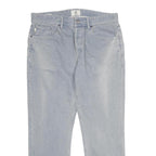TIMBERLAND Mens Jeans Light Blue Regular Straight Denim W34 L30 Button Closure