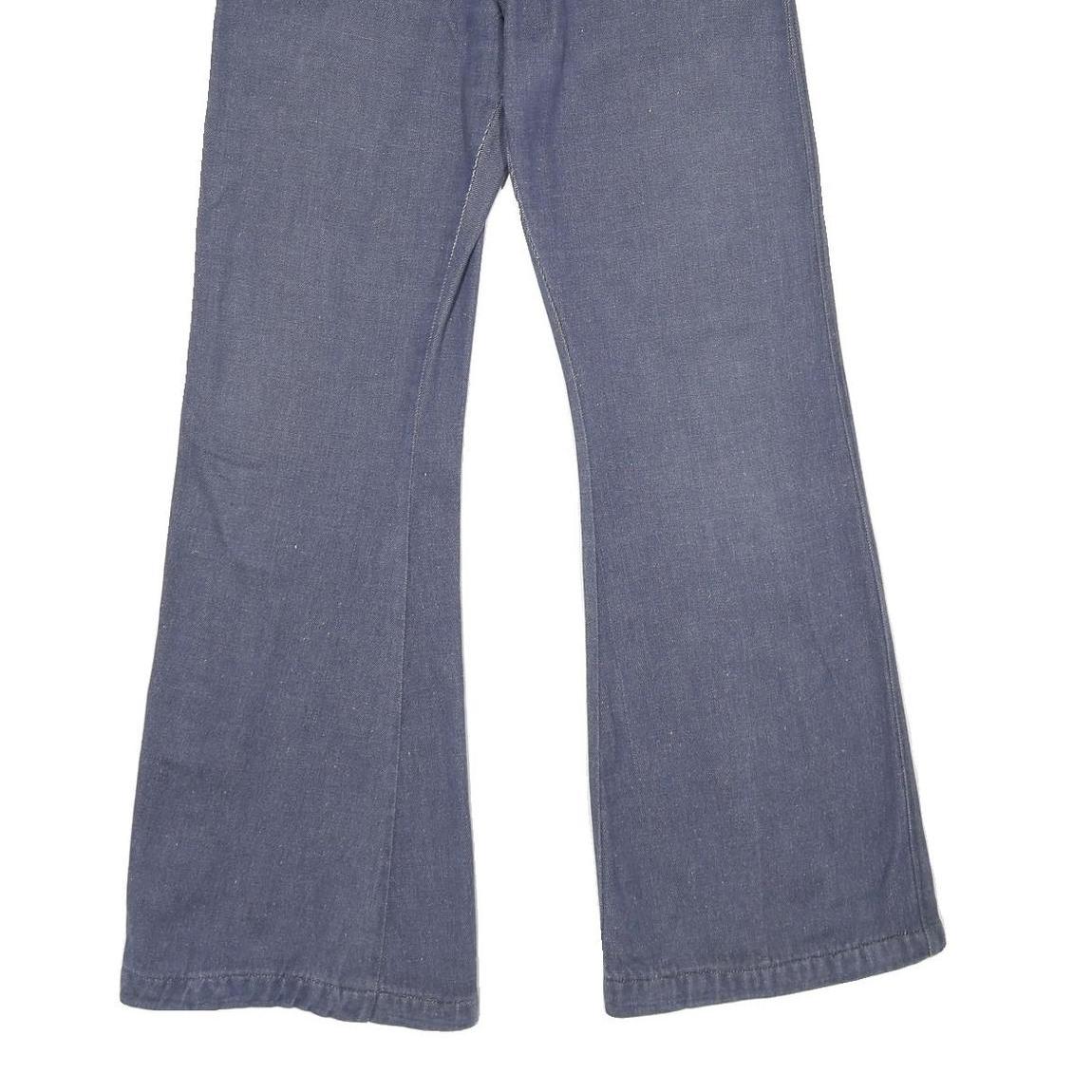 Womens Blue Regular Fit Flared Denim Cotton Blend Jeans W30 L34 Button Closure