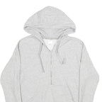 CALVIN KLEIN Womens Grey Pullover Hoodie S Half Zip Sweatshirt Casual