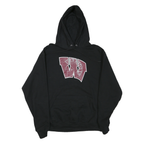 CHAMPION Mens Black W Warriors Pullover Hoodie L Cotton Sweatshirt