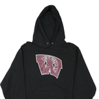CHAMPION Mens Black W Warriors Pullover Hoodie L Cotton Sweatshirt