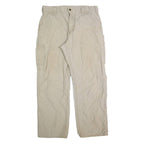 CARHARTT Dungaree Fit Workwear Mens Trousers Beige Regular Straight W36 L32