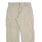 CARHARTT Dungaree Fit Workwear Mens Trousers Beige Regular Straight W36 L32