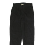 WOOLRICH Womens Cotton Blend Black Relaxed Straight Trousers W28 L29 Comfortable