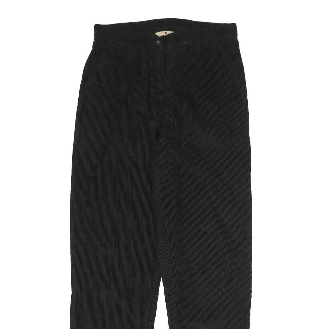 WOOLRICH Womens Cotton Blend Black Relaxed Straight Trousers W28 L29 Comfortable