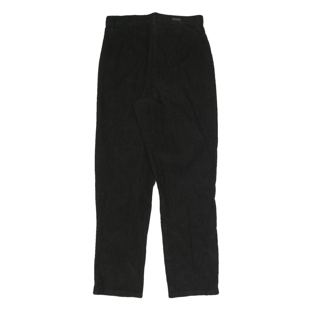 WOOLRICH Womens Cotton Blend Black Relaxed Straight Trousers W28 L29 Comfortable
