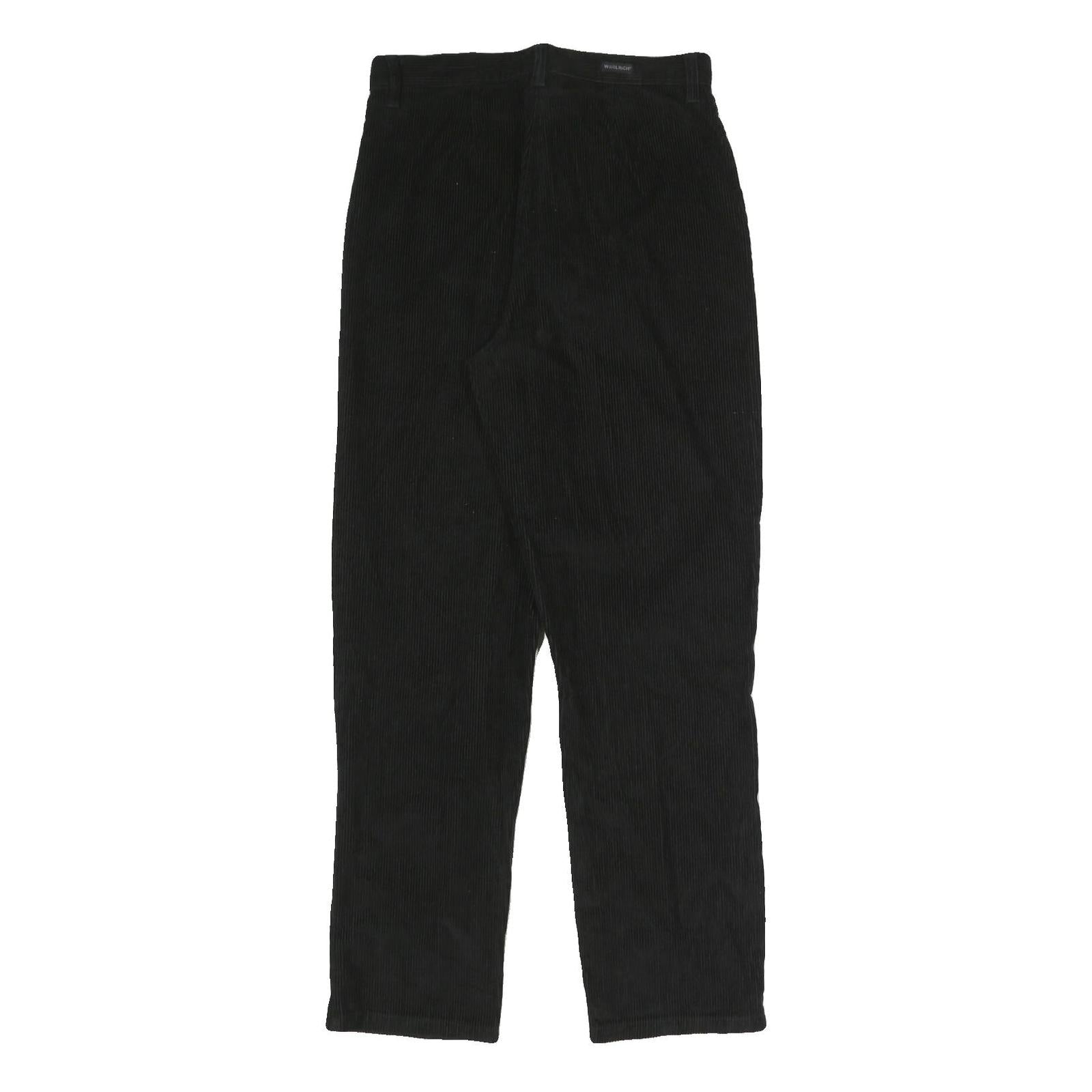 WOOLRICH Womens Cotton Blend Black Relaxed Straight Trousers W28 L29 Comfortable