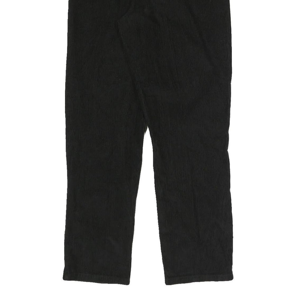 WOOLRICH Womens Cotton Blend Black Relaxed Straight Trousers W28 L29 Comfortable