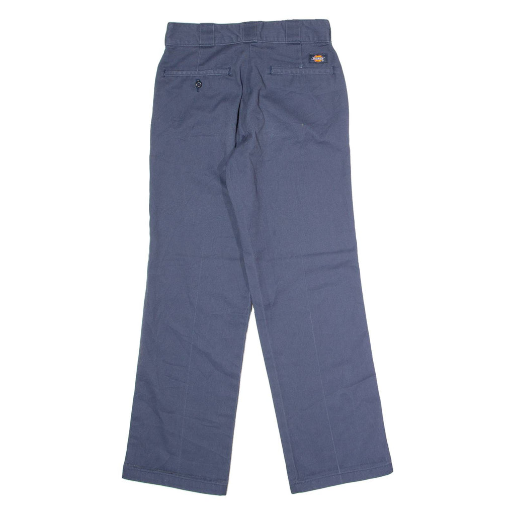 DICKIES Workwear Mens Twill Trousers Blue Classic Straight W30 L28