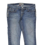 BKE Womens Blue Regular Fit Straight Denim Medium Wash Jeans W34 L27 Stylish