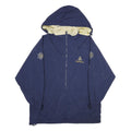 CHAMPION Mens Navy Blue Football Outdoor Jacket XL Nylon Hooded Plain