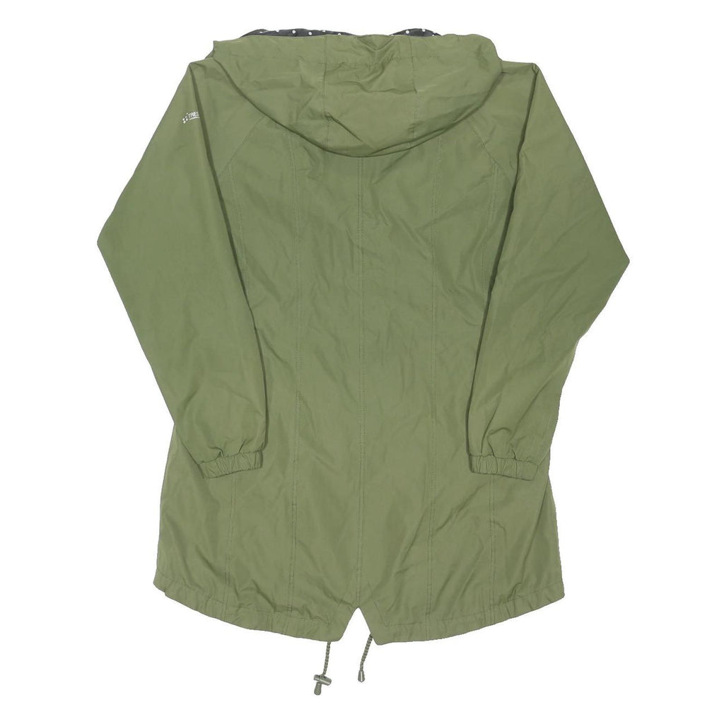 TRESPASS Womens Green Outdoor Jacket UK 12 Polyester Blend Zip Hooded