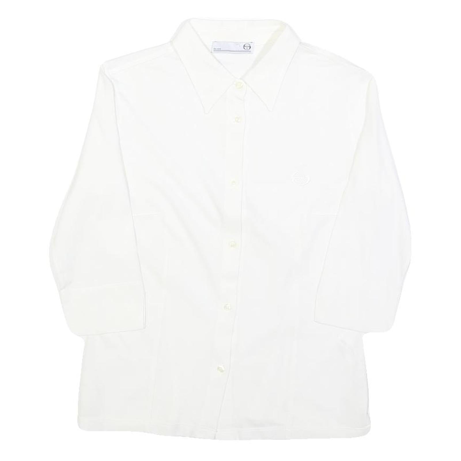 SERGIO TACCHINI Womens White Shirt S Classic Cotton Blend Button-Up