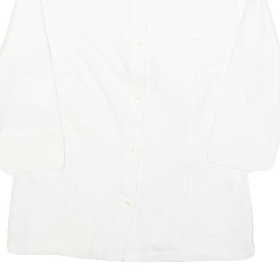SERGIO TACCHINI Womens White Shirt S Classic Cotton Blend Button-Up