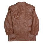 Womens Blazer Jacket Brown Leather L