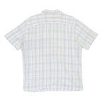 PATAGONIA Mens White & Blue Pattern Shirt L Cotton Casual Button-Up Summer