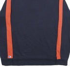 CHAMPION Mens Navy & Orange 1/4 Zip Sweatshirt L Cotton Blend Casual Pullover