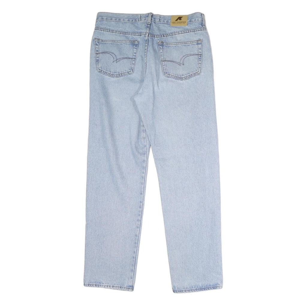 LEE COOPER Mens Jeans Light Blue Regular Straight Denim Rinse W34 L31 Classic