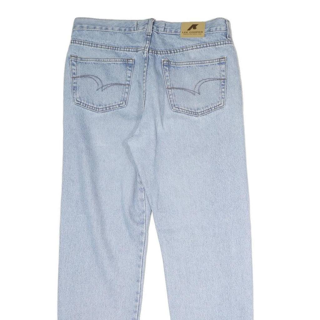 LEE COOPER Mens Jeans Light Blue Regular Straight Denim Rinse W34 L31 Classic