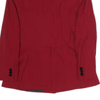 DKNY Womens Red & Black Classic Tailored Rayon Jacket UK 10 Button Collar