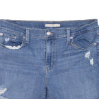 LEVI'S Mid Length Womens Denim Shorts Blue W32