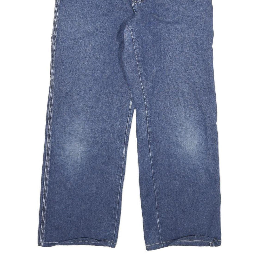 DICKIES Womens Relaxed Straight Denim Medium W27 L25 Wide Leg Cotton Blend Jeans