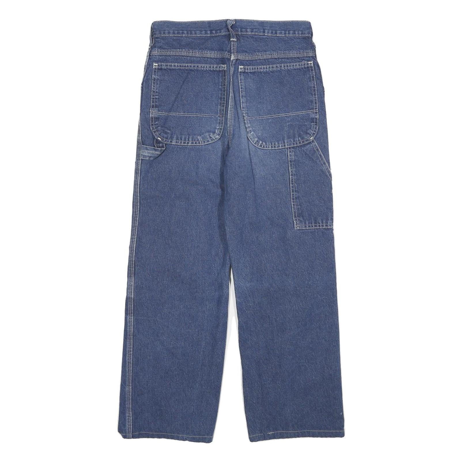 DICKIES Womens Relaxed Straight Denim Medium W27 L25 Wide Leg Cotton Blend Jeans