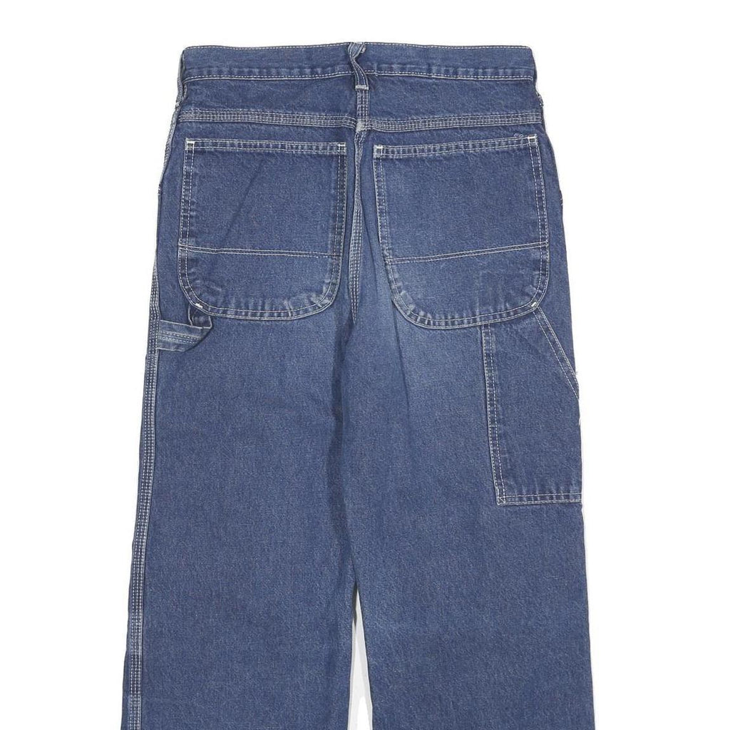 DICKIES Womens Relaxed Straight Denim Medium W27 L25 Wide Leg Cotton Blend Jeans