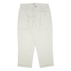 TOMMY HILFIGER Mens Cotton Beige Relaxed Straight Trousers W34 L28 Casual Wear
