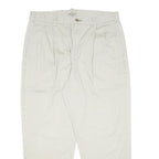 TOMMY HILFIGER Mens Cotton Beige Relaxed Straight Trousers W34 L28 Casual Wear