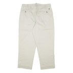 TOMMY HILFIGER Mens Cotton Beige Relaxed Straight Trousers W34 L28 Casual Wear
