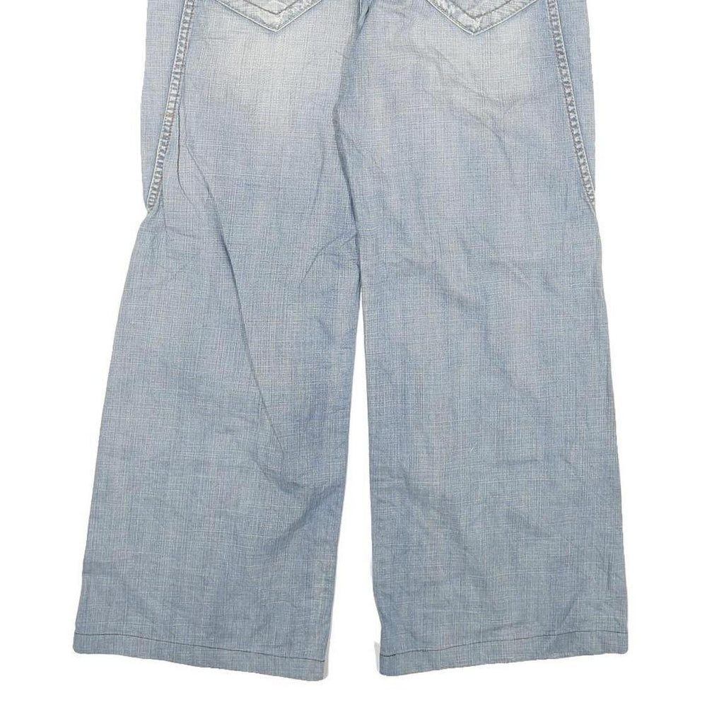 OLD ARMY Womens Jeans Blue Relaxed Wide-Leg Denim Light W32 L26 Stylish