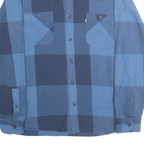LEVI'S Mens Blue Check Shirt M Casual Pattern Button Front Comfortable Cotton