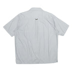 WRANGLER Mens Light Grey Cotton Shirt L Casual Short Sleeve Button Shirt