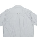 WRANGLER Mens Light Grey Cotton Shirt L Casual Short Sleeve Button Shirt