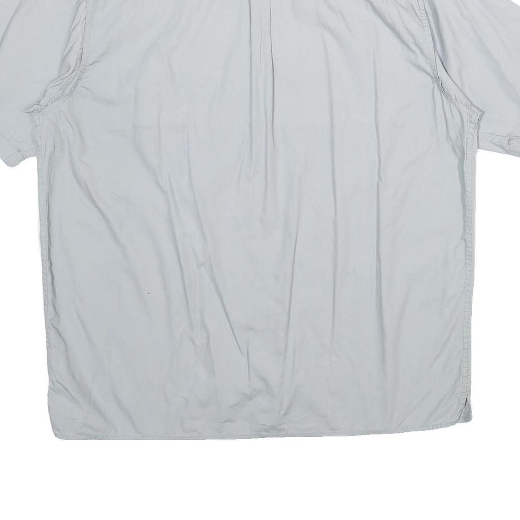 WRANGLER Mens Light Grey Cotton Shirt L Casual Short Sleeve Button Shirt