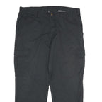 DICKIES Mens Cotton Black Regular Straight Trousers W38 L30 Work Cargo Pants