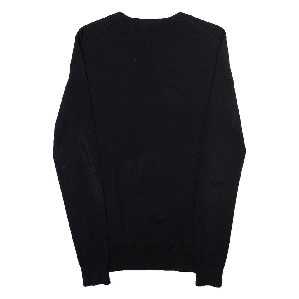 KARL LAGERFELD Lightweight Mens Jumper Black Tight Knit XS