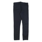 H&M Mens Cotton Blend Navy Slim Straight Trousers W31 L31 Casual Wear