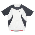 TEAM+ Cycling Mens Jersey White 1/4 Zip M
