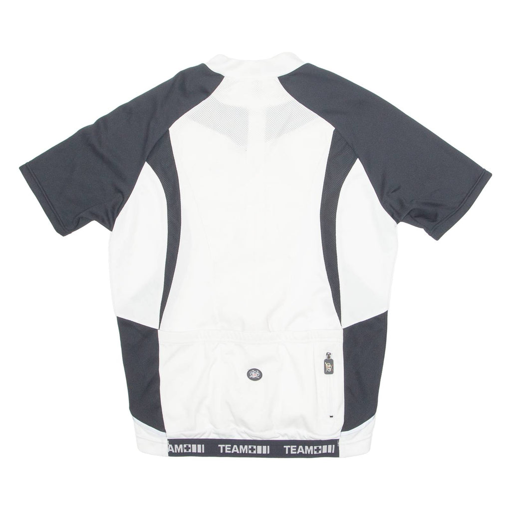 TEAM+ Cycling Mens Jersey White 1/4 Zip M