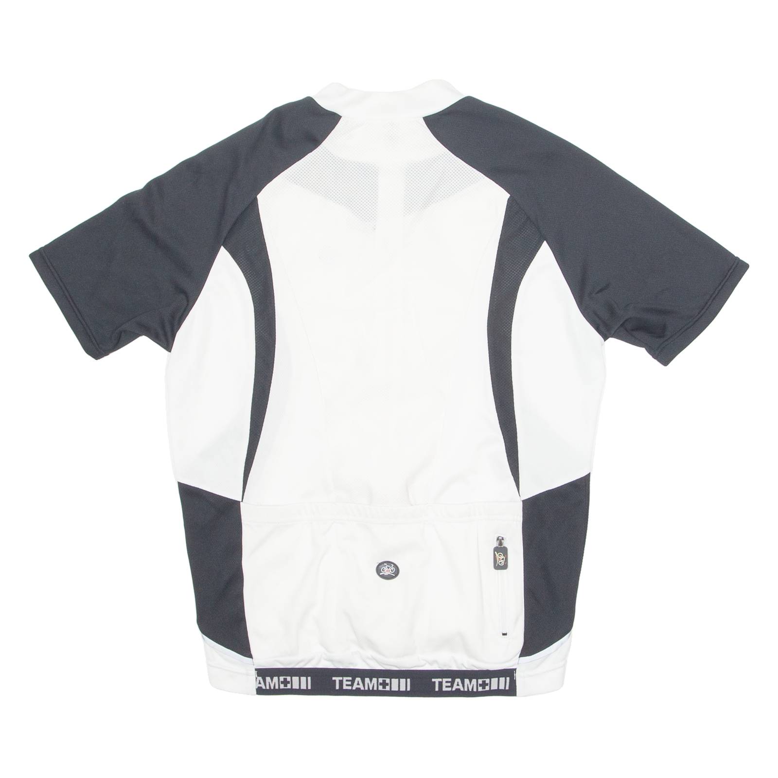 TEAM+ Cycling Mens Jersey White 1/4 Zip M
