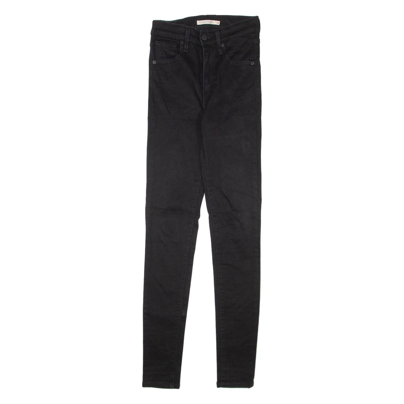 LEVI'S Mile High Womens Jeans Black Slim Skinny W24 L30