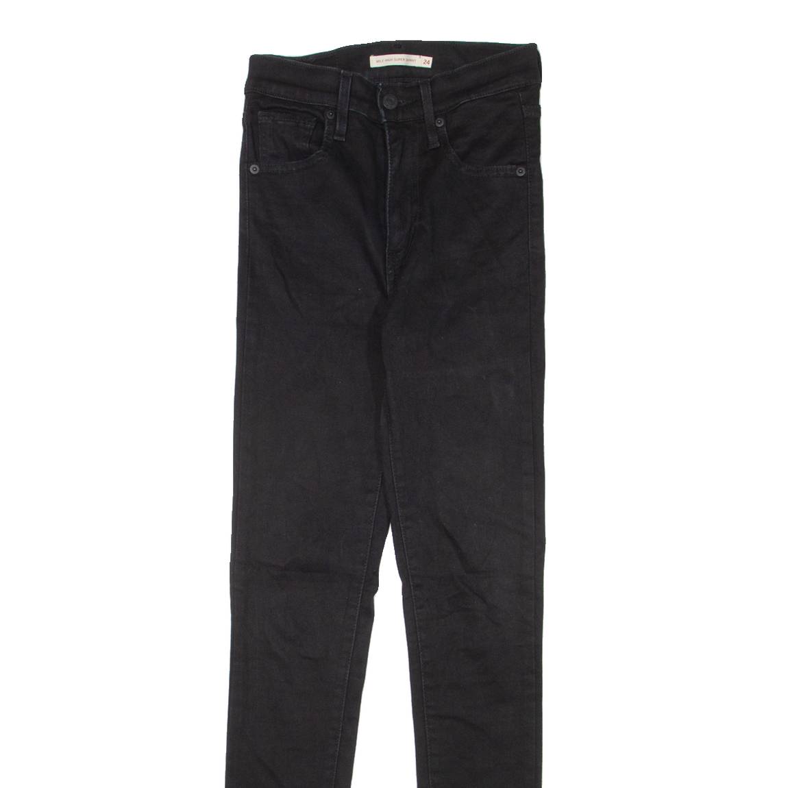 LEVI'S Mile High Womens Jeans Black Slim Skinny W24 L30